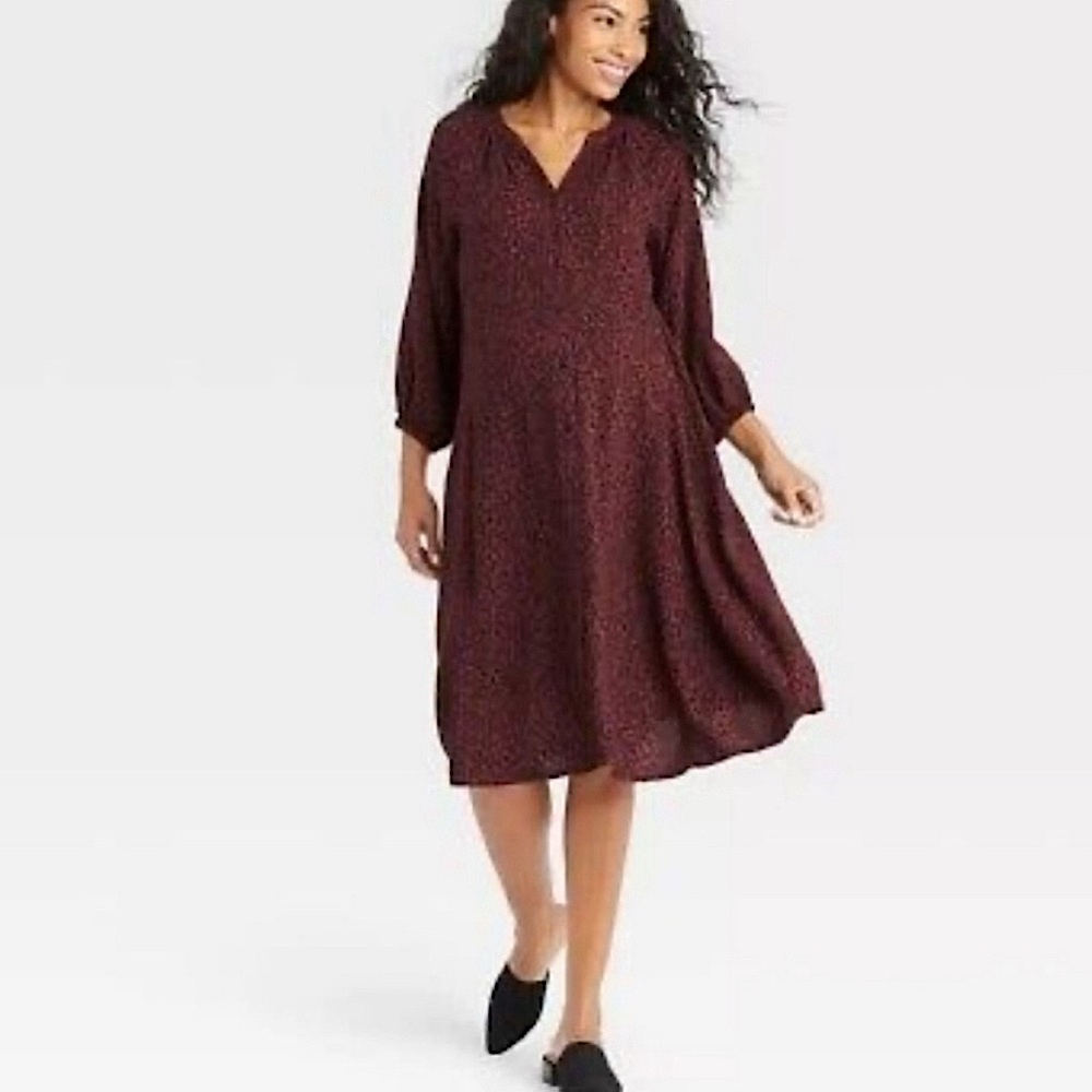 The Nines by HATCH Burgundy Dress